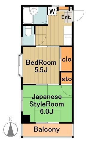 拡大写真:サンビーム 2階201の間取り