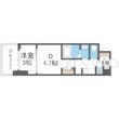 写真:セレニテ東梅田アリエ 7階710の間取図