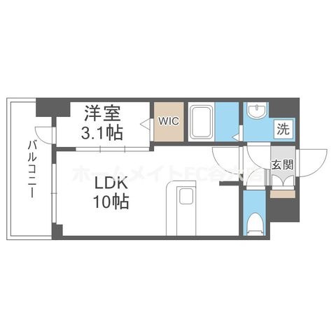 拡大写真：ミラージュパレス大阪ドームProsper 2階203の間取り