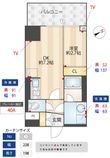 写真:コンフォリア・リヴ天王寺寺田町ソルテラス 7階705の間取図