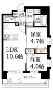 スプランディッド玉造DUEの間取図