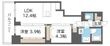 写真:アーバネックス谷町四丁目 2階201の間取図