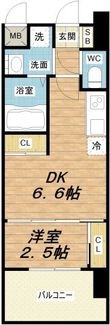 セレニテ阿波座ミラクの間取図