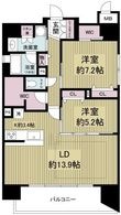 写真：レジュールアッシュ谷町四丁目グランクラス2階の間取図
