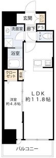 写真:DAIYA STORK 阿波座 4階402の間取図