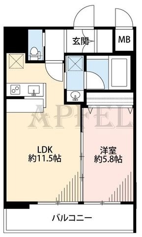 拡大写真:ORSUS新大阪 9階902の間取り