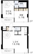 セイワ南堀江リバーレジデンスWESTの間取図