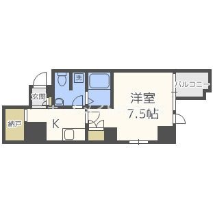 拡大写真:アーデン京町堀イースト 11階1103の間取り