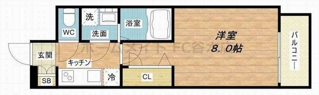 拡大写真:レジュールアッシュ天王寺堂ヶ芝 1304の間取り