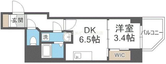 拡大写真:MFPRコート日本橋イースト 14階1401の間取り