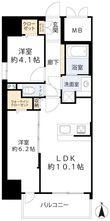 写真:DAIYA STORK 阿波座 7階701の間取図