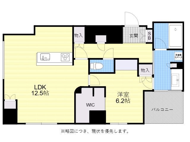 拡大写真:CLUB NEXUS 大濠西 3階301の間取り