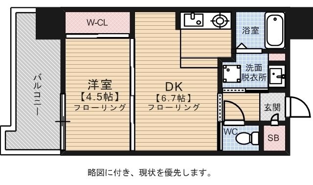拡大写真:ウィステリア桜坂ヒルズ 10階1001の間取り