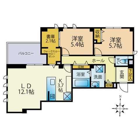 拡大写真:ア・ラ・桜坂 3階301の間取り