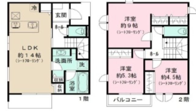 拡大写真:PROPRIA大濠 1階2の間取り