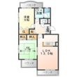 グランディーナ壱番館の間取図