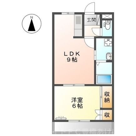 拡大写真:レッドウィング3番館 2階203の間取り