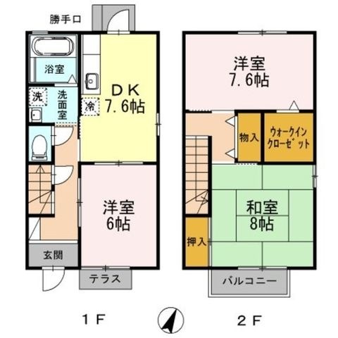 拡大写真:iホームTOWN 五番館 1階101の間取り