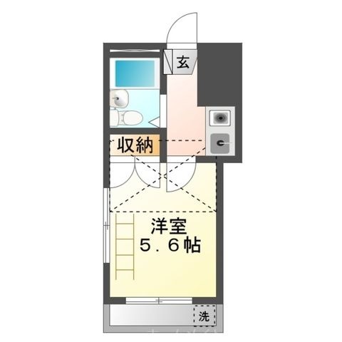 拡大写真:レオパレス東田第一 2階207の間取り