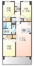 シティライフ花田の間取図