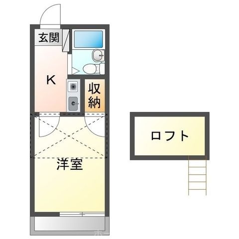 拡大写真:カーサ井原 1階110の間取り
