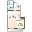 フラットKの間取図