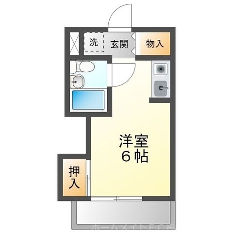 拡大写真:ユトリロ北山 4階404の間取り