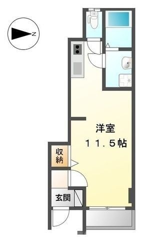 拡大写真:ウィル吉川 1階107の間取り