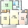 セジュール南松原 Bの間取図