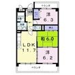 パラマウントビレッジ東岩田Aの間取図