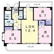 パラマウントビレッジ東岩田Bの間取図
