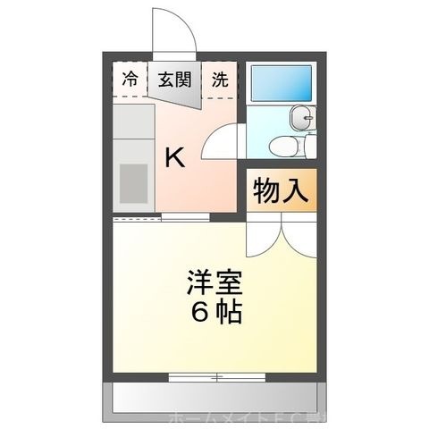 拡大写真:コーポ丸地 2階202の間取り