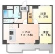 第1丸中マンションの間取図