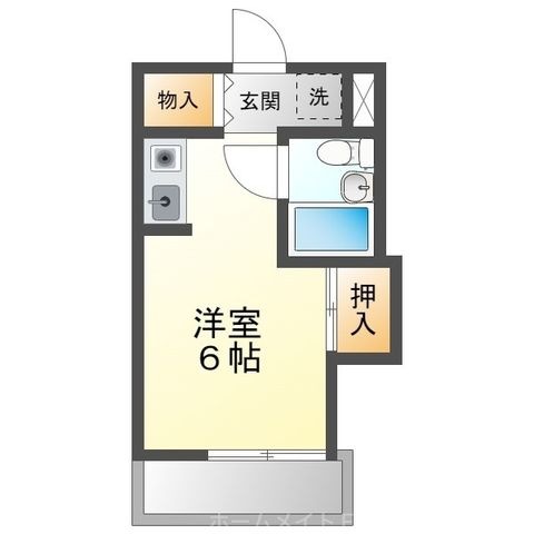 拡大写真:ユトリロ北山 4階407の間取り
