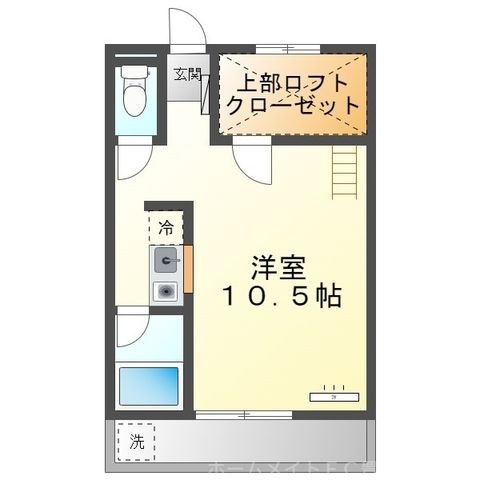 拡大写真:セザンヌ裏野 2階205の間取り