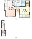 カーサ国府Ⅱの間取図
