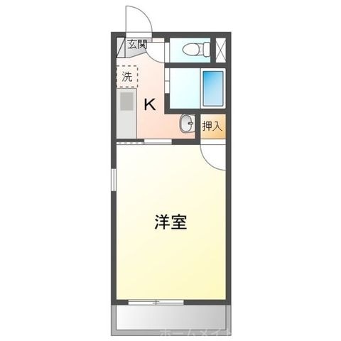 拡大写真:SUNNY MALL K 2階201の間取り