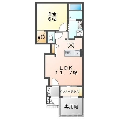 拡大写真:ange R1 1階102の間取り