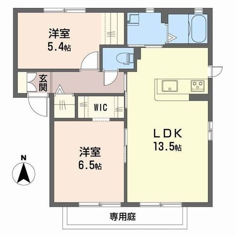拡大写真:アドラブール美園 1階102の間取り