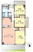 アーバンポイント三好Ⅱの間取図