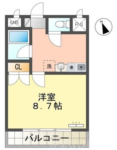 拡大写真:すまいる美里 3階307の間取り
