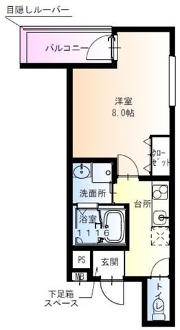 拡大写真:大阪市旭区赤川2丁目 1階102の間取り