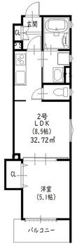 ラモーナ北条Ⅰの間取図