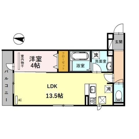 拡大写真:寝屋川市池田新町 1階103の間取り