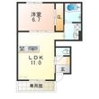 四條畷市岡山3丁目の間取図