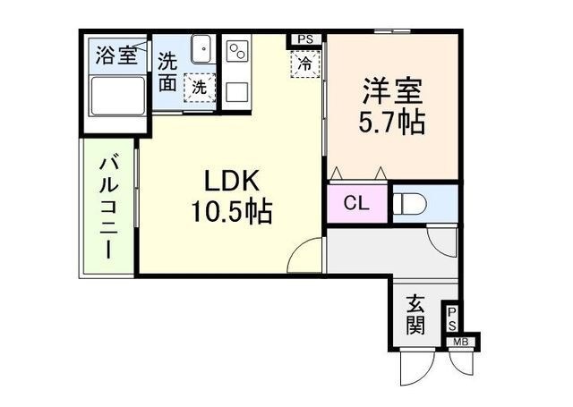 拡大写真:守口市南寺方南通2丁目 1階102の間取り