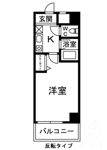 拡大写真:東大阪市長堂3丁目 2階205の間取り