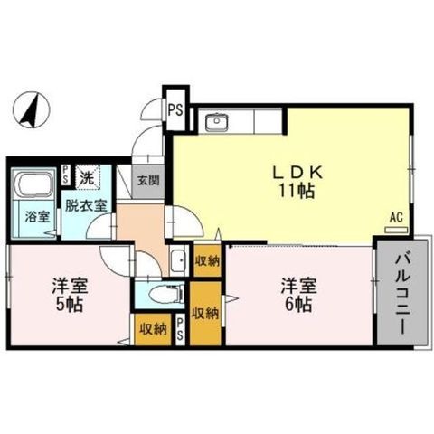拡大写真:池田市井口堂1丁目 3階307の間取り