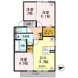四條畷市中野本町の間取図