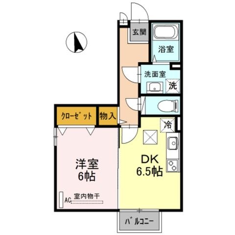 拡大写真：尼崎市金楽寺町２丁目 1階101の間取り
